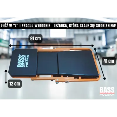 Складне підкатне лежак-сидіння 2 в 1 Bass Polska 3083