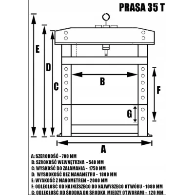 Гідравлічний прес 35 т Bass Polska 3249