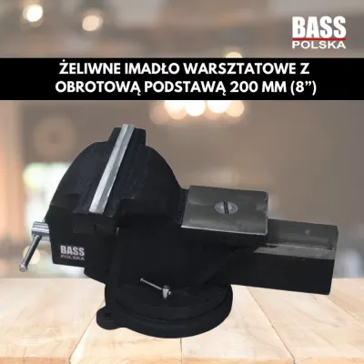 Чавунні лещата з поворотною основою 200 мм Bass Polska 3263