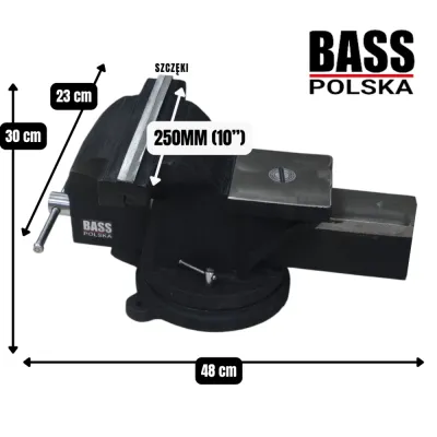 Чавунні лещата з поворотною основою 250 мм Bass Polska 3264
