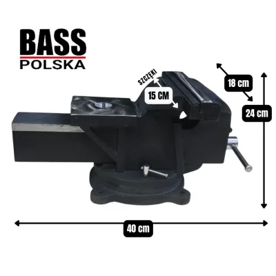 Чавунні лещата з поворотною основою 150 мм Bass Polska 3266