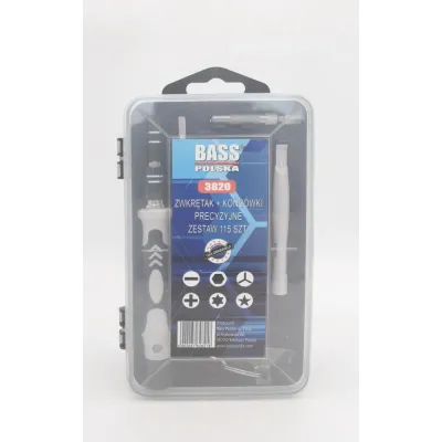 Набір прецизійних викруток і біт 115 ел. Bass Polska 3820