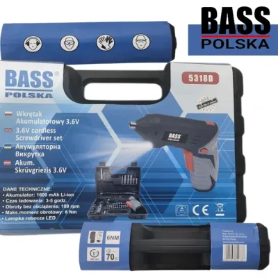 Акумуляторна викрутка 3,6 В, 1,6 А·год Bass Polska 5318