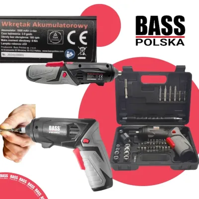 Акумуляторна викрутка 3,6 В, 1,6 А·год Bass Polska 5318