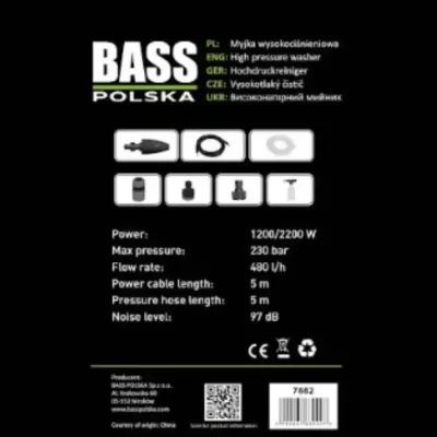 Професійна мийка високого тиску Bass Polska 7882