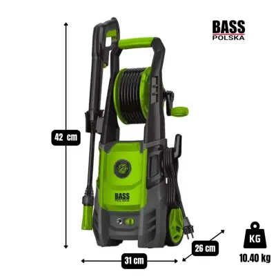 Мийка високого тиску 1800/2800 Вт з аксесуарами Bass Polska 7888