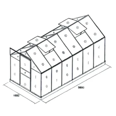 Полікарбонатна теплиця 7,5 м², чорна Bass Polska 85953
