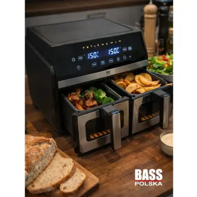 Двокамерна фритюрниця з аерогрилем 2x4,5 л Bass Polska