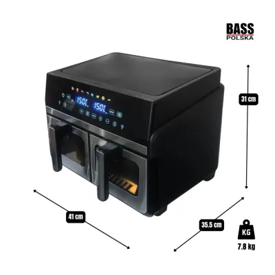 Двокамерна фритюрниця з аерогрилем 2x4,5 л Bass Polska