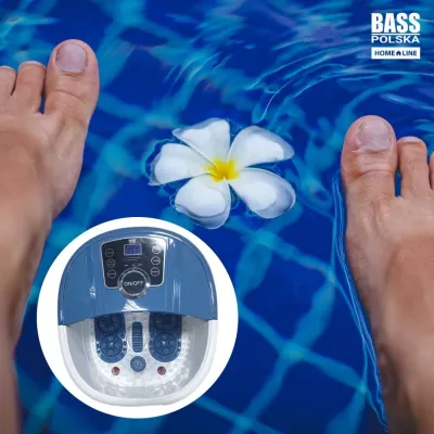 Гідромасажна ванночка для ніг з LCD-дисплеєм, синя Bass Polska BH 12841-NBS