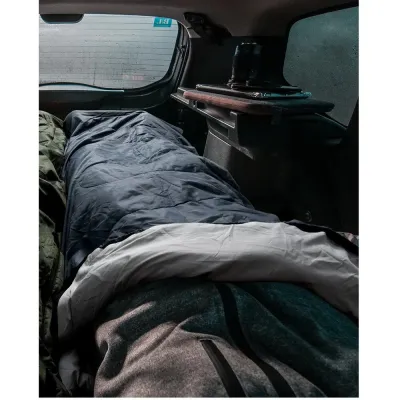 Спальний мішок з капюшоном, дорожня ковдра 2-в-1, чорний